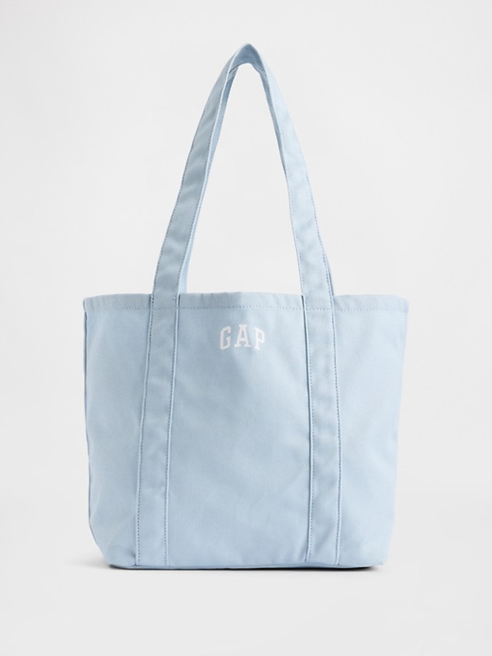 GAP cotton canvas mini tote bag in light blue shadow